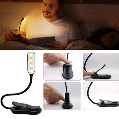 Mini LED Book Light  EyeFriendly 3Color Rechargeable ClipOn Lamp For Reading Travel  Study 6