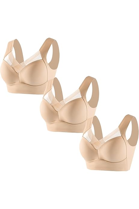 3Pack Ice Silk Seamless Sports Bras  WireFree Comfort With AntiSag Support 12