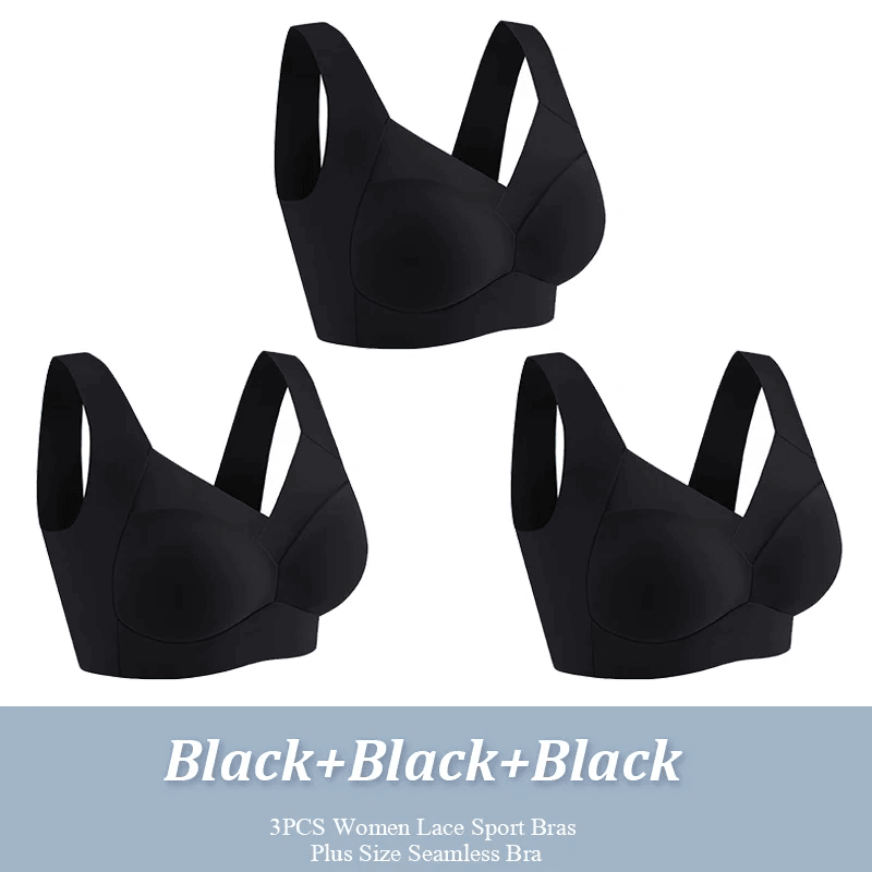 3Pack Ice Silk Seamless Sports Bras  WireFree Comfort With AntiSag Support 13