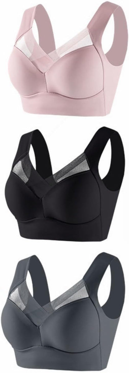 3Pack Ice Silk Seamless Sports Bras  WireFree Comfort With AntiSag Support 16