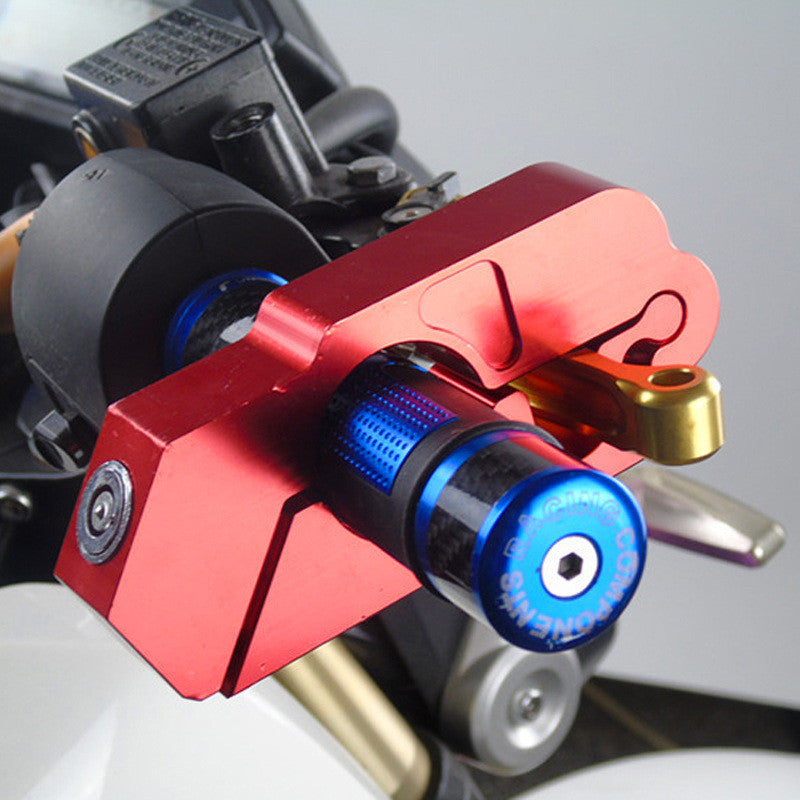 Motorcycle Handlebar Lock Anti Theft Brake Lever Lock for ATV Dirt Street Bikes, Solid Pull Rod Design Imitating Steel