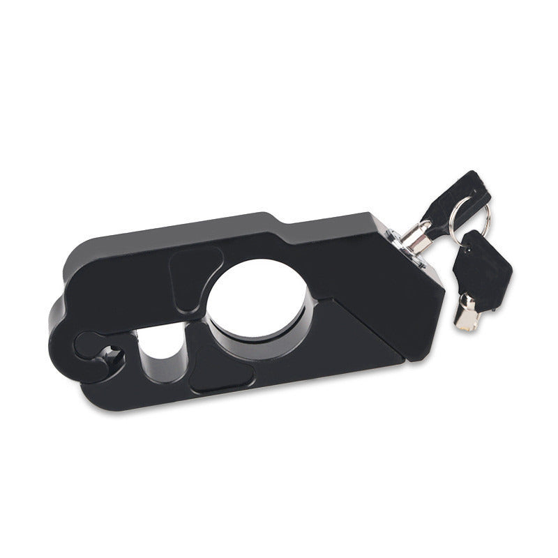 Motorcycle Handlebar Lock Anti Theft Brake Lever Lock for ATV Dirt Street Bikes, Solid Pull Rod Design Imitating Steel