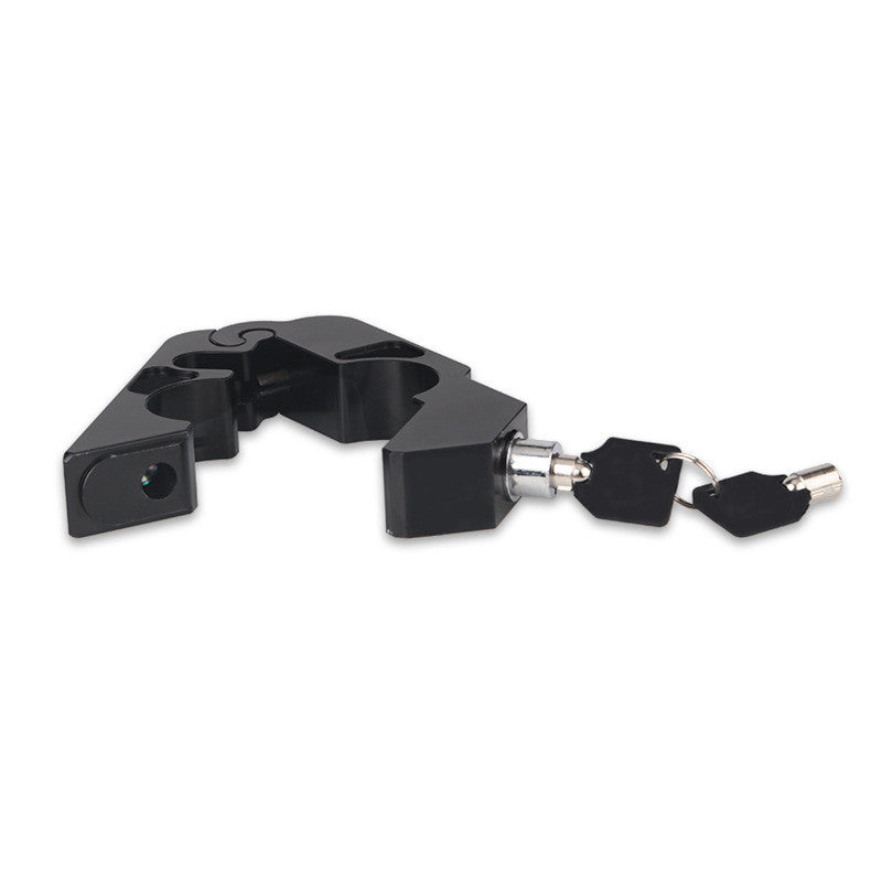 Motorcycle Handlebar Lock Anti Theft Brake Lever Lock for ATV Dirt Street Bikes, Solid Pull Rod Design Imitating Steel