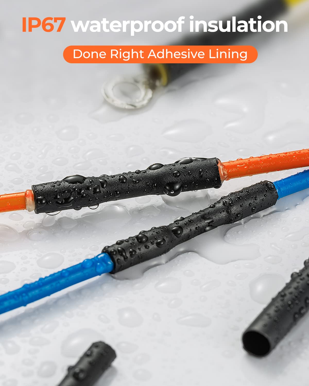 Black Heat Shrink Tubing Kit, Adhesive Lined, Marine Grade Heat Shrink Wrap for Electrical Wiring, Automotive Repair