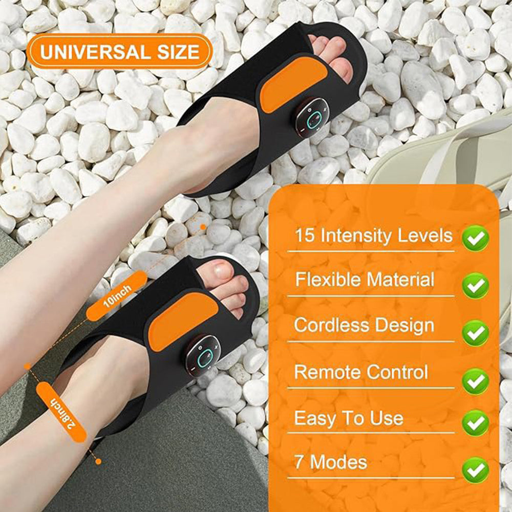 Electric Foot Massager Shoe with EMS Pad Muscle Stimulation, Portable Foldable Foot Spa Machine for Foot Relaxation