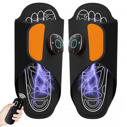 Electric Foot Massager Shoe with EMS Pad Muscle Stimulation, Portable Foldable Foot Spa Machine for Foot Relaxation
