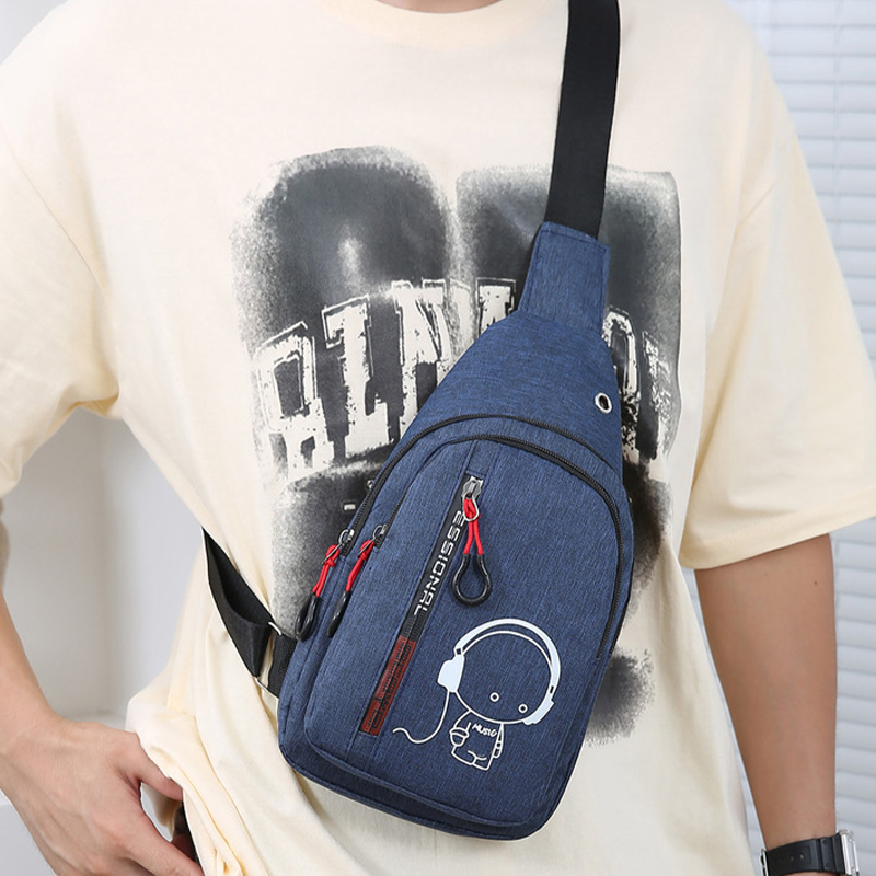 Glow-in-the-Dark Crossbody Bag for Men & Women, Outdoor Sports Chest Bag Casual Travel Shoulder Backpack