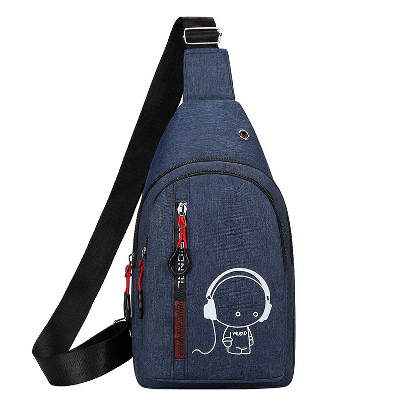 Glow-in-the-Dark Crossbody Bag for Men & Women, Outdoor Sports Chest Bag Casual Travel Shoulder Backpack