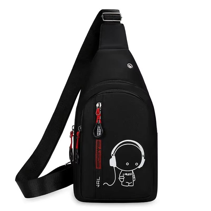 Glow-in-the-Dark Crossbody Bag for Men & Women, Outdoor Sports Chest Bag Casual Travel Shoulder Backpack