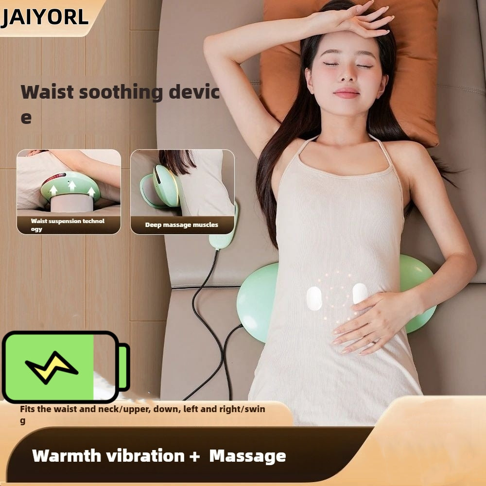 Electric Lumbar Traction Massager for Back Pain Relief, Adjustable Vibration Spine Support Waist Massage Machine