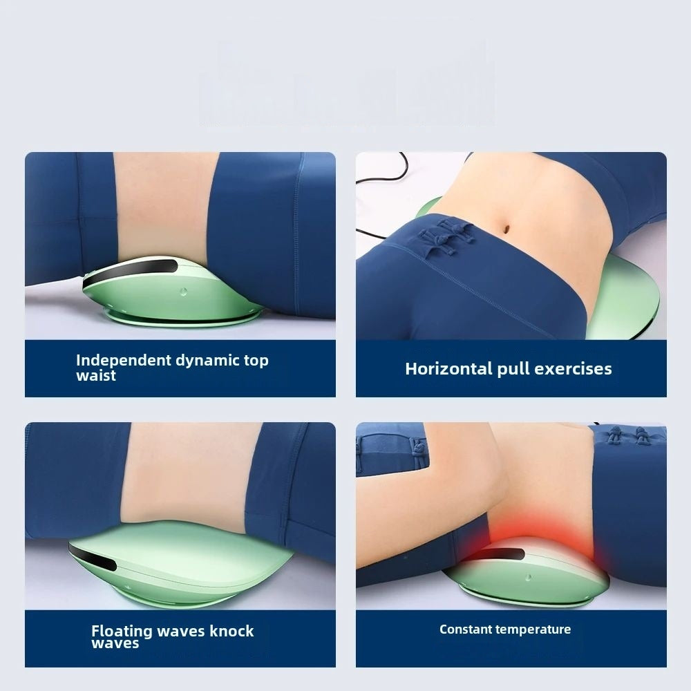 Electric Lumbar Traction Massager for Back Pain Relief, Adjustable Vibration Spine Support Waist Massage Machine