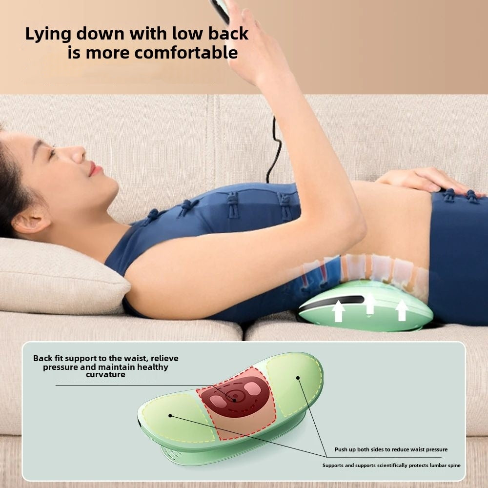 Electric Lumbar Traction Massager for Back Pain Relief, Adjustable Vibration Spine Support Waist Massage Machine