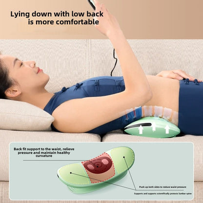 Electric Lumbar Traction Massager for Back Pain Relief, Adjustable Vibration Spine Support Waist Massage Machine