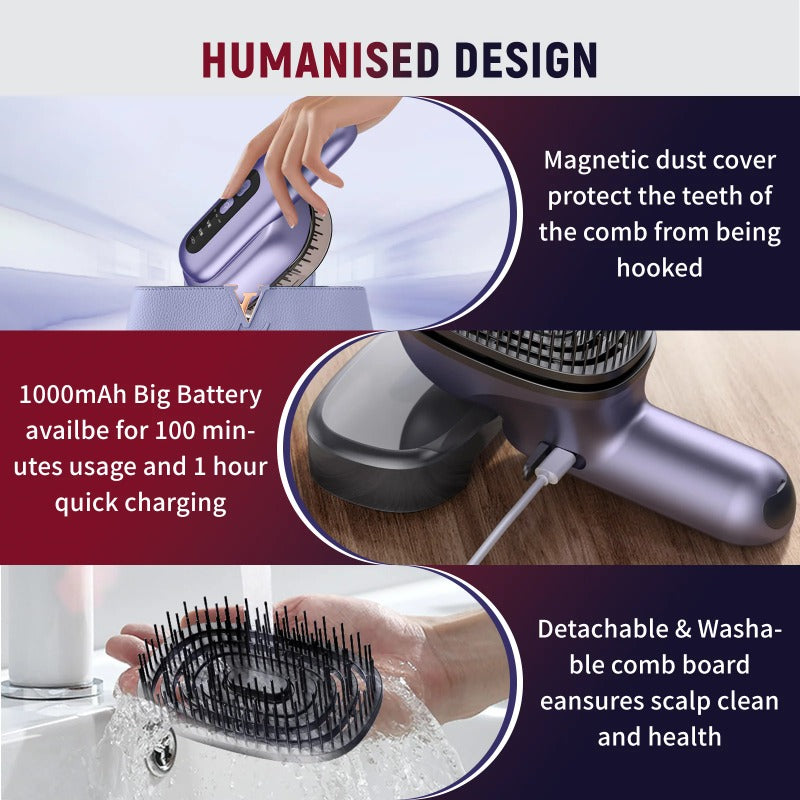 Advanced Head Massage Hair Comb With Red Light Hair Care  High Vibration Hair Massager Brush 2