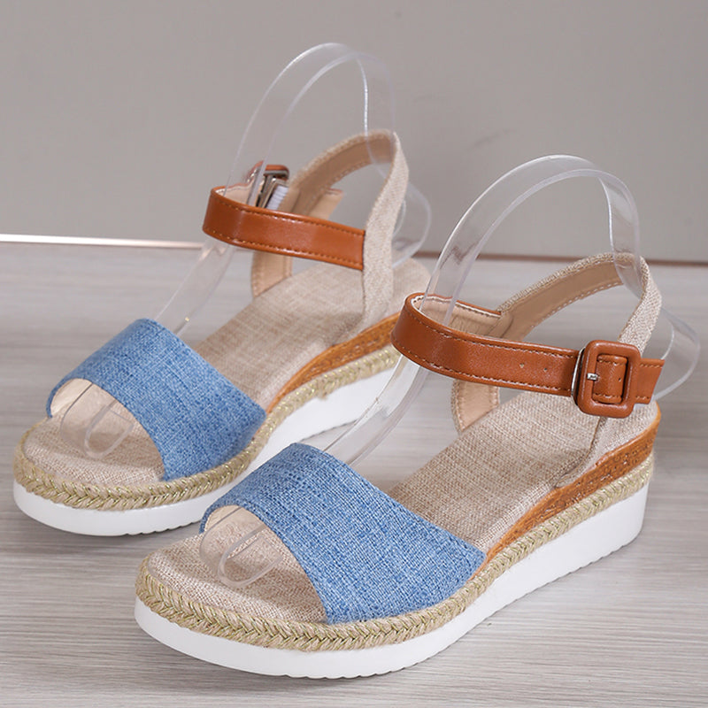 Elegant Summer Woman Sandals Soft Wedge Shoes, Comfortable Party Footwear for Women Ladies Dress Sandals