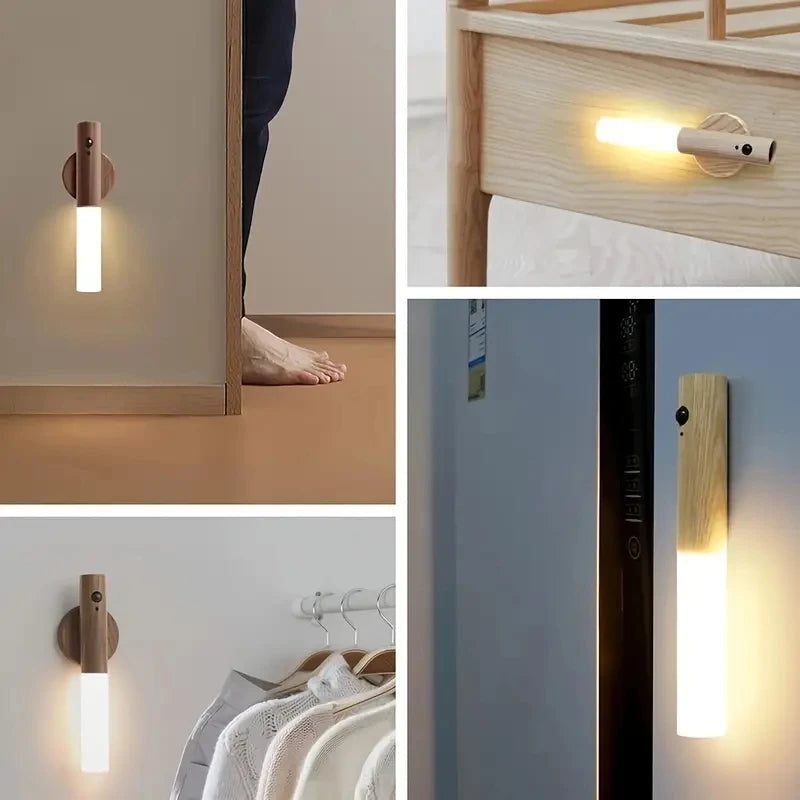 Intelligent Human Body Induction Night Light LED Rechargeable Wall Light For Corridor Cabinet Toile 4