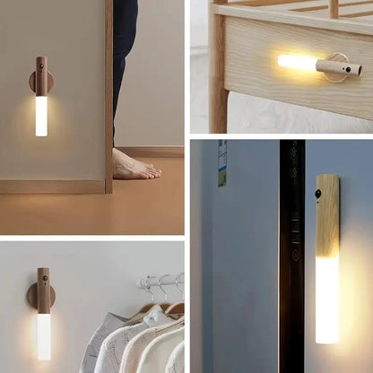 Intelligent Human Body Induction Night Light LED Rechargeable Wall Light For Corridor Cabinet Toile 4