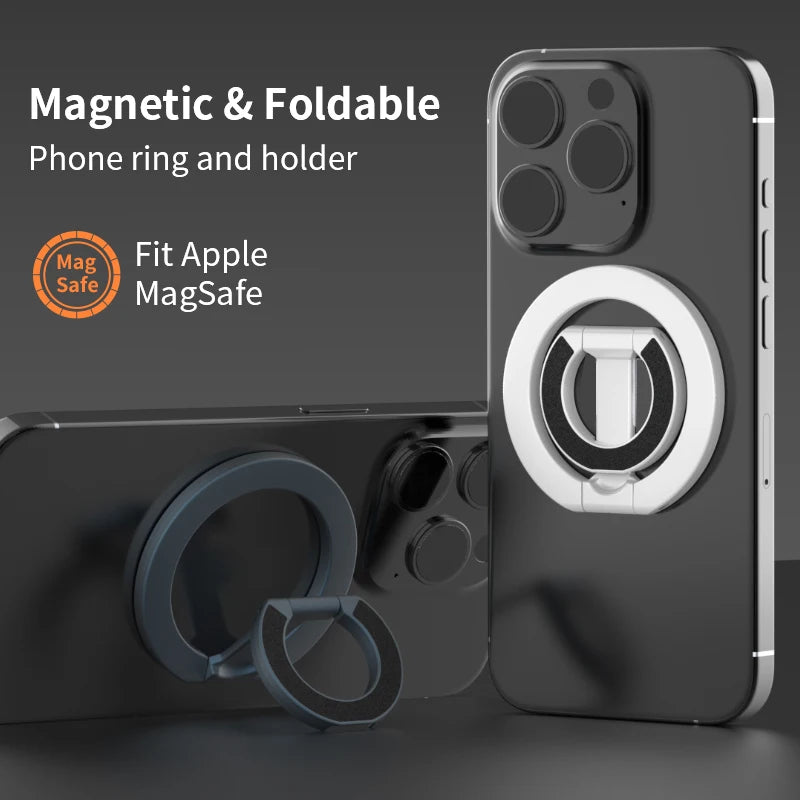 Portable Folding For MagSafe Double Sided Magnetic Phone Ring Holder, Grip Tok Support Stand Bracket for Smartphones