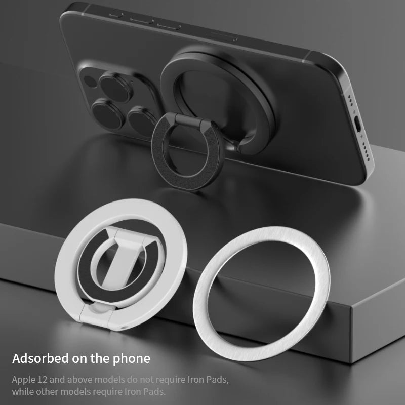 Portable Folding For MagSafe Double Sided Magnetic Phone Ring Holder, Grip Tok Support Stand Bracket for Smartphones