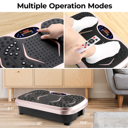 Home Training Equipment Vibration Plate Exercise Machine With Loop Bands Whole Body Workout Fitness
