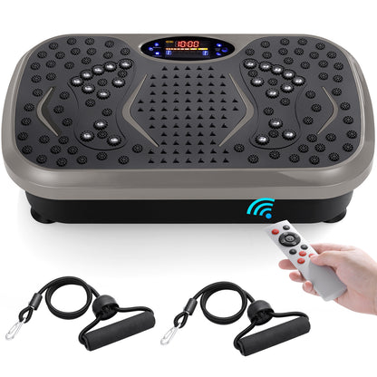 Home Training Equipment Vibration Plate Exercise Machine With Loop Bands Whole Body Workout Fitness