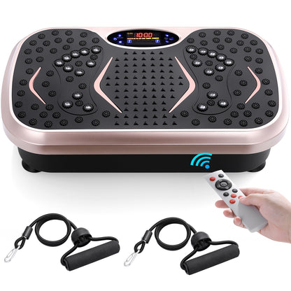 Home Training Equipment Vibration Plate Exercise Machine With Loop Bands Whole Body Workout Fitness