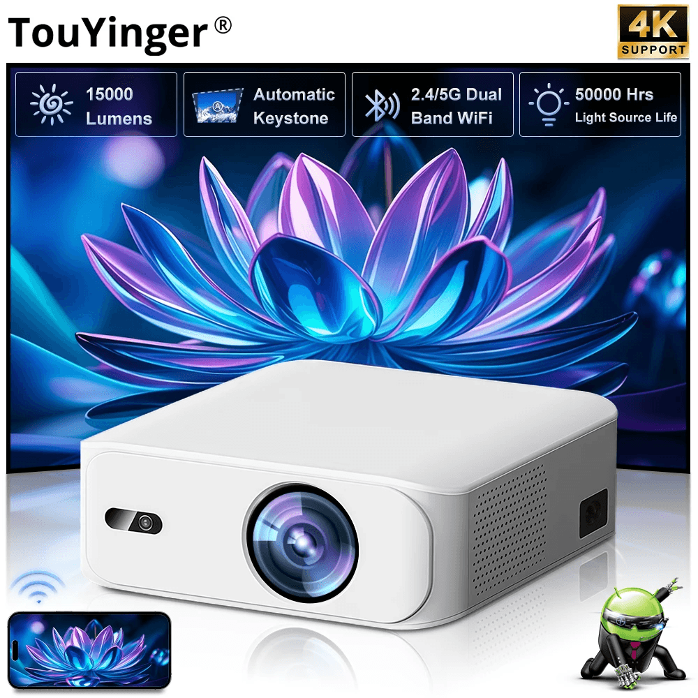 Touyinger L9 Portable Mini Projector  Full HD 1080P Home Theater With 4K Support WiFi  Bluetooth 1