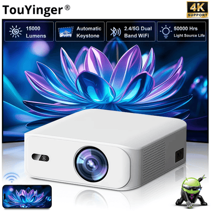 Touyinger L9 Portable Mini Projector  Full HD 1080P Home Theater With 4K Support WiFi  Bluetooth 1