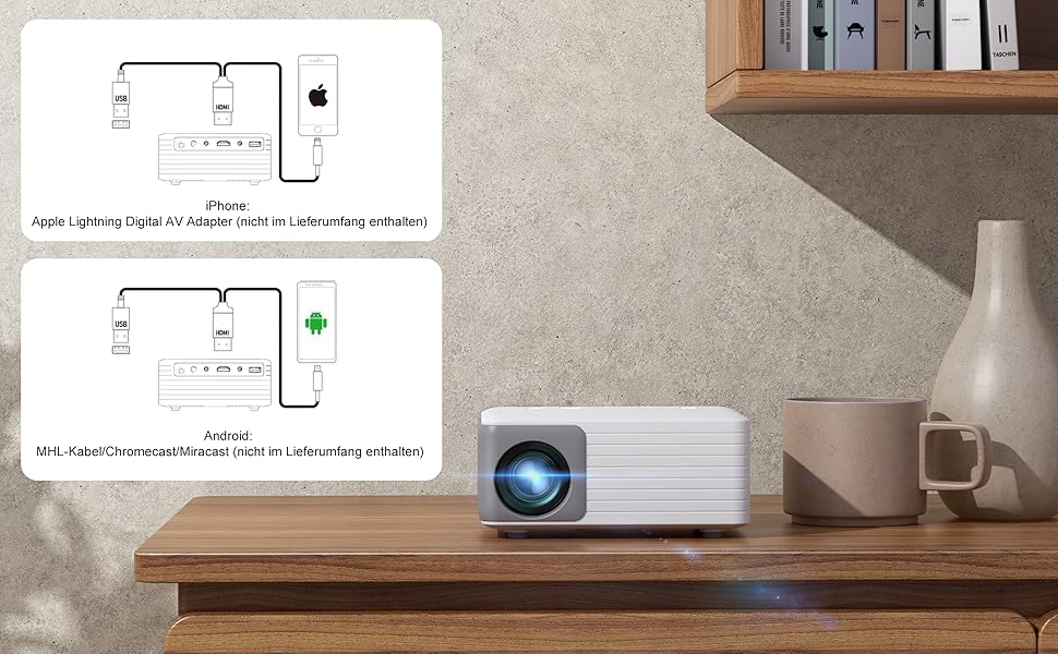 Touyinger L9 Portable Mini Projector  Full HD 1080P Home Theater With 4K Support WiFi  Bluetooth 8