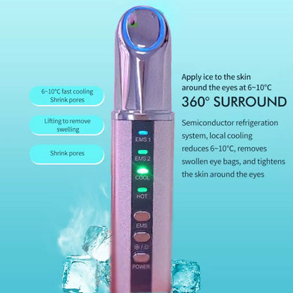 Electric Eye & Lip Massager, Sound Wave Vibration with EMS, Hot Cold Compress, Red Blue Light Anti-Wrinkle Skin Lifting