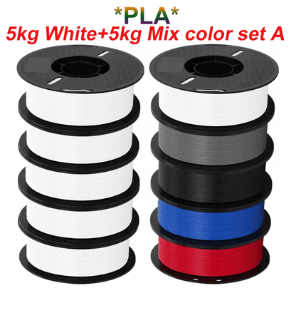 KINGROON 10KG 3D Printer Filament Bundle PLA PETG 175mm Mixed Colors For FDM Printing 9
