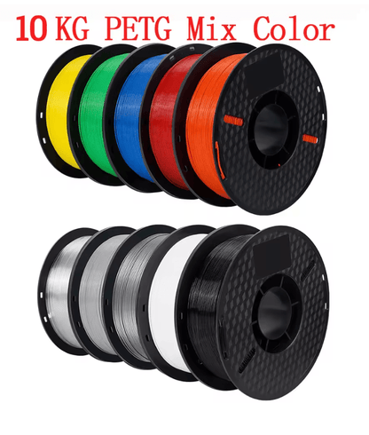 KINGROON 10KG 3D Printer Filament Bundle PLA PETG 175mm Mixed Colors For FDM Printing 12