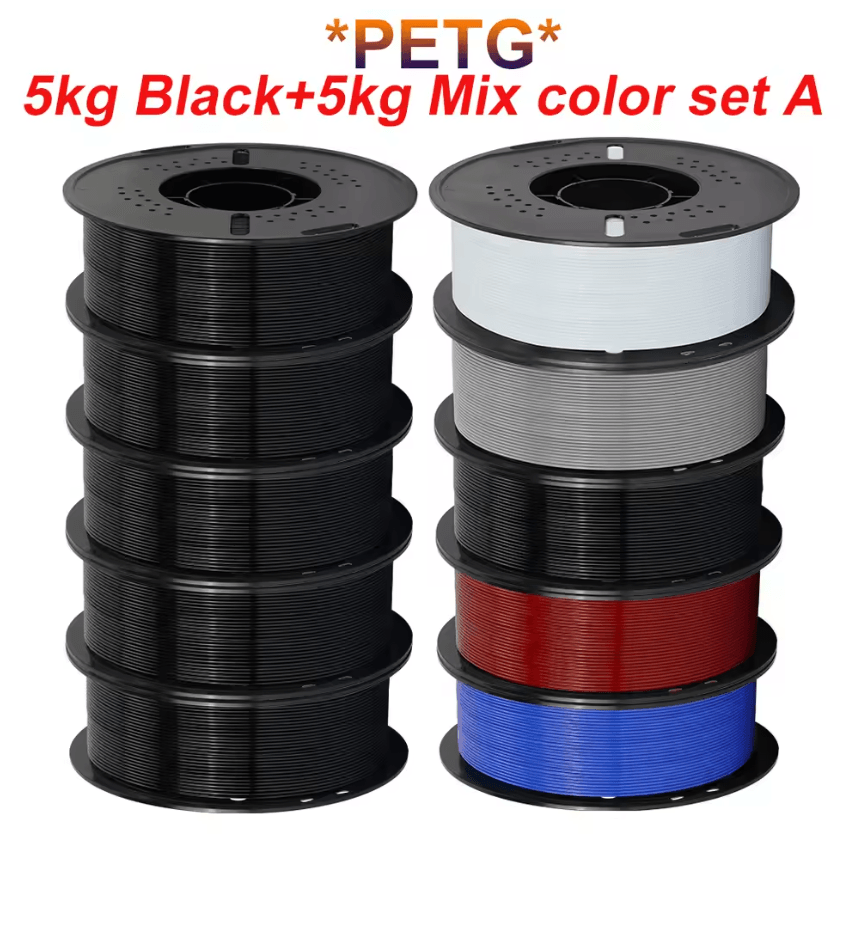 KINGROON 10KG 3D Printer Filament Bundle PLA PETG 175mm Mixed Colors For FDM Printing 18