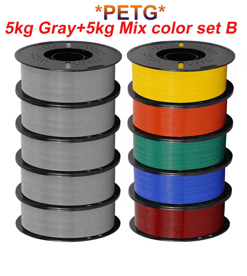 KINGROON 10KG 3D Printer Filament Bundle PLA PETG 175mm Mixed Colors For FDM Printing 19