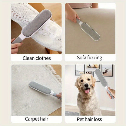 Manual Electrostatic Double-Sided Pet Hair Remover Lint Brush for Cat Fur Sofa Carpet Furniture Clothing Cleaner