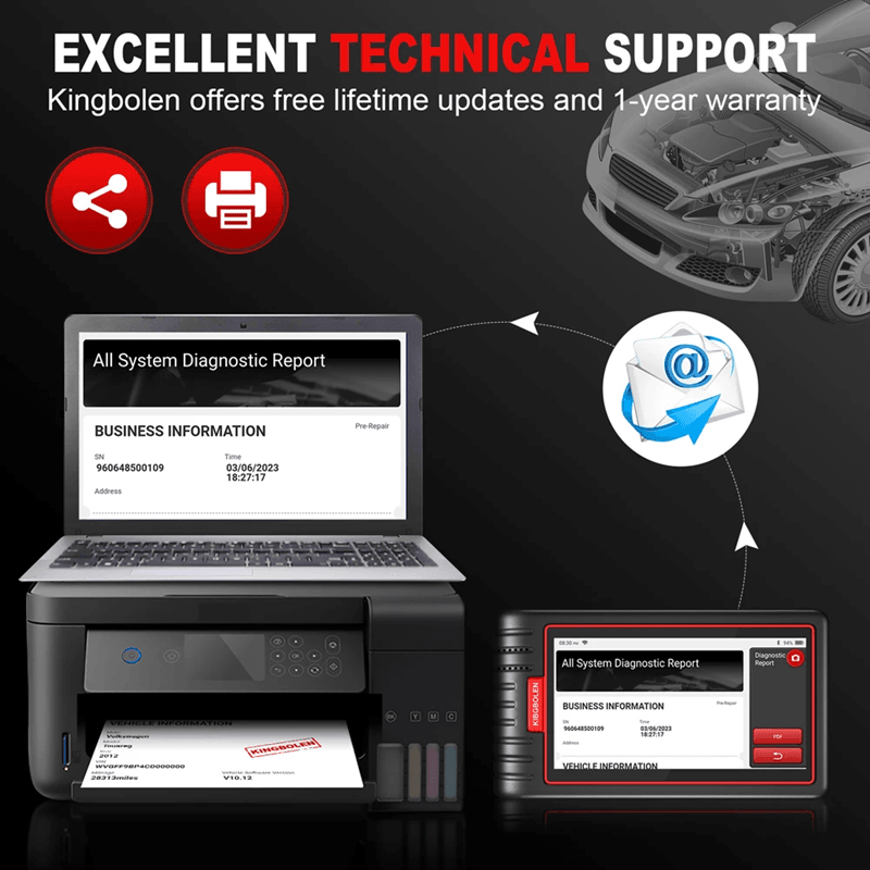 KINGBOLEN S6 Bluetooth OBD2 Automotive Scanner With Full System Diagnostics And 28 Service Resets 4