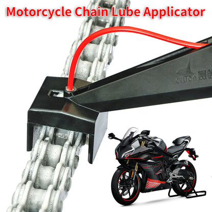 Motorcycle Chain Cleaner & Lube Oiler Tool, Mess-Free Chain Wax Spray Gear Attachment, Easy Chain Maintenance Kit