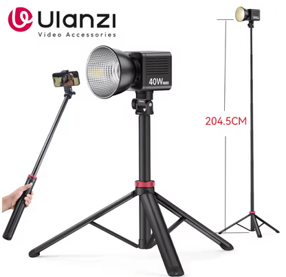 Ulanzi MT79 Lightweight Camera Tripod with 2M Extension for Fill Light and Action Camera Mounting