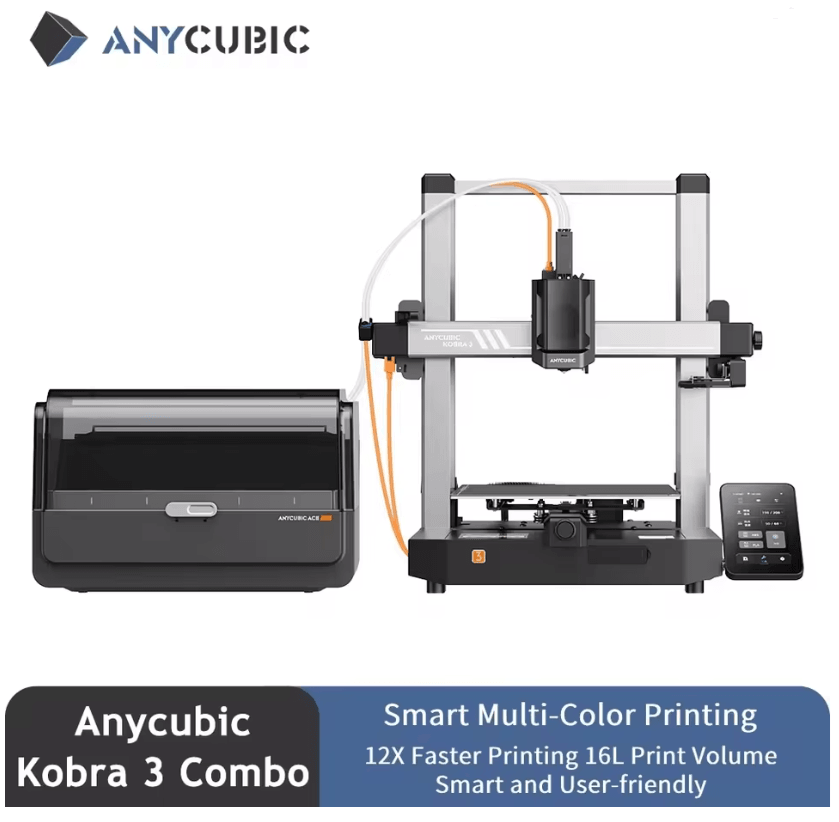 ANYCUBIC Kobra 3 Combo Multi Color FDM 3D Printer with High Speed and Large Build Volume