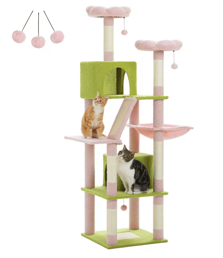 Large Cat Tree Tower For Indoor Cats With Plush Condo Perches Scratching Posts And Hideaway Caves 9