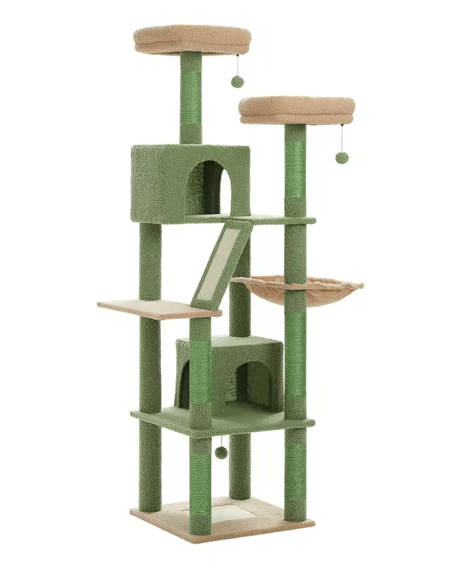 Large Cat Tree Tower For Indoor Cats With Plush Condo Perches Scratching Posts And Hideaway Caves 5