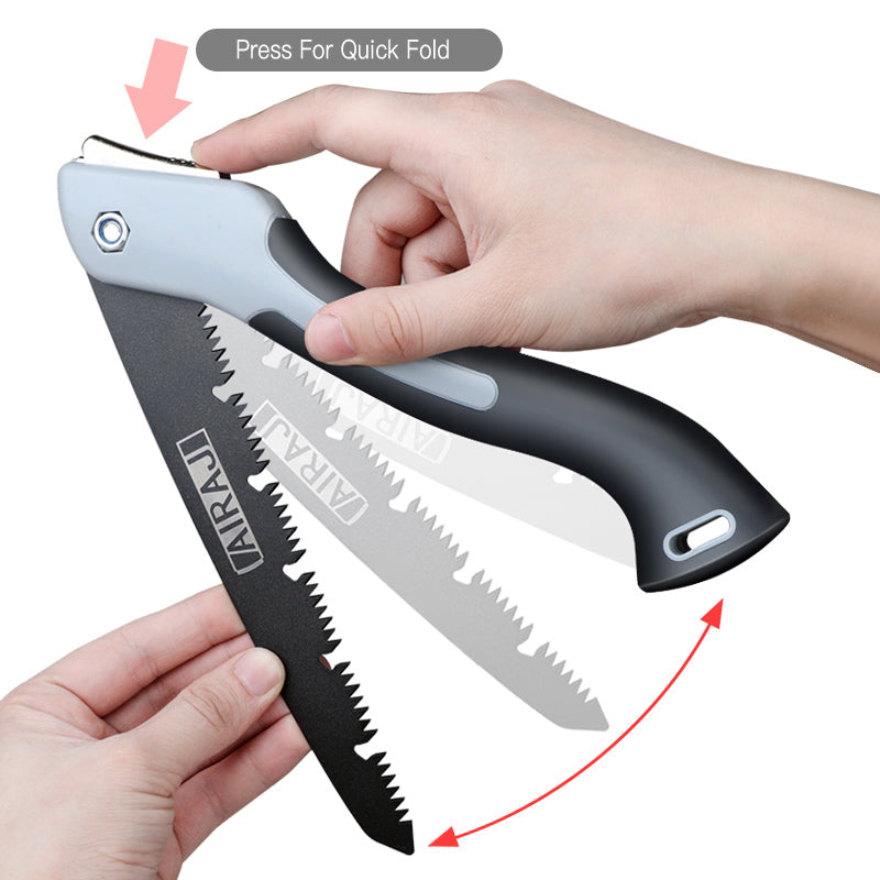 Multifunction Folding Hand Saw for Woodworking, Sharp Steel Hacksaw for Garden, Camping, Tree Cutting, Pruning