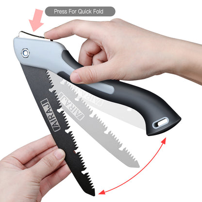 Multifunction Folding Hand Saw for Woodworking, Sharp Steel Hacksaw for Garden, Camping, Tree Cutting, Pruning