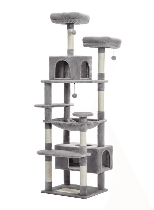 Large Cat Tree Tower For Indoor Cats With Plush Condo Perches Scratching Posts And Hideaway Caves 14