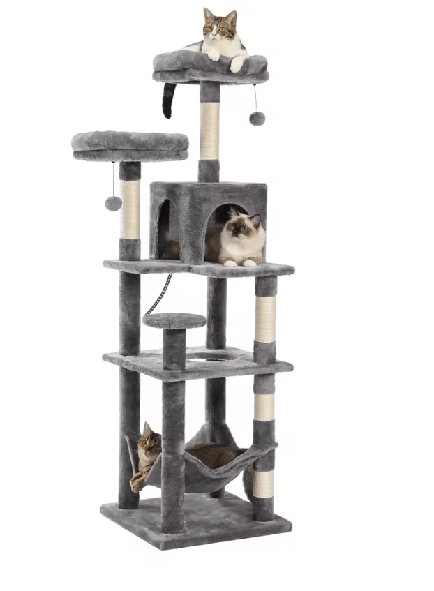 Large Cat Tree Tower For Indoor Cats With Plush Condo Perches Scratching Posts And Hideaway Caves 15