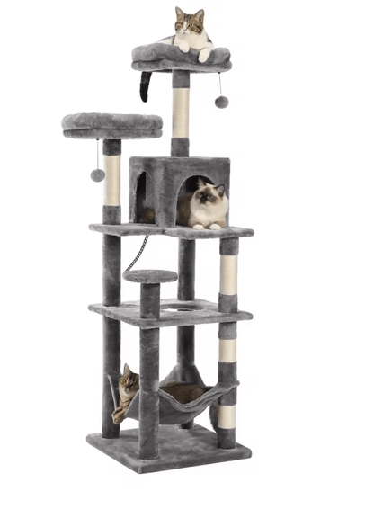 Large Cat Tree Tower For Indoor Cats With Plush Condo Perches Scratching Posts And Hideaway Caves 15