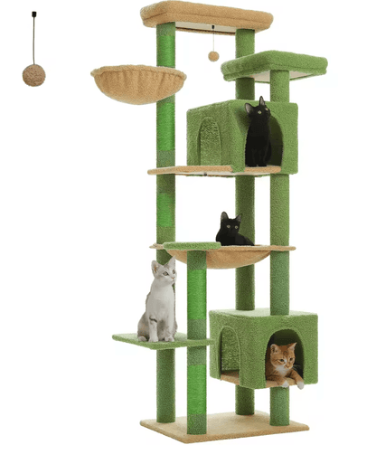 Large Cat Tree Tower For Indoor Cats With Plush Condo Perches Scratching Posts And Hideaway Caves 16