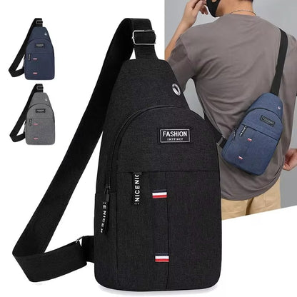 Men Large Capacity Chest Bag, One Shoulder Crossbody Bag for Outdoor Sports, Hiking, Running, Fashion Sling Bag