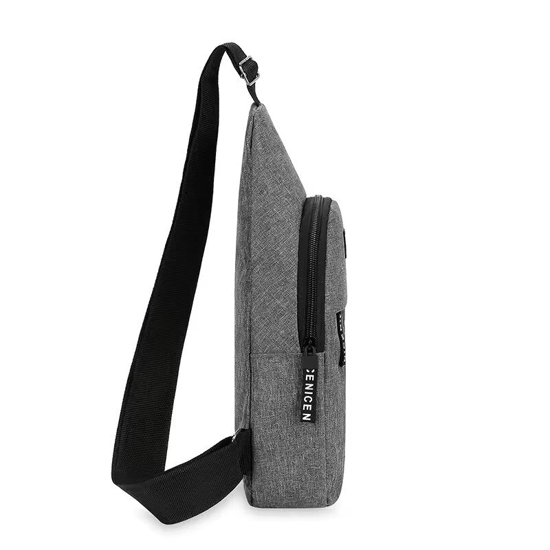 Men Large Capacity Chest Bag, One Shoulder Crossbody Bag for Outdoor Sports, Hiking, Running, Fashion Sling Bag