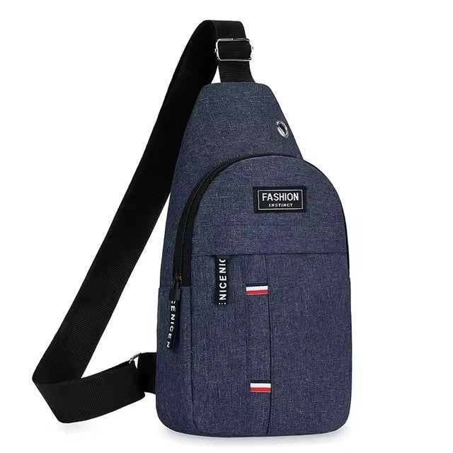Men Large Capacity Chest Bag, One Shoulder Crossbody Bag for Outdoor Sports, Hiking, Running, Fashion Sling Bag